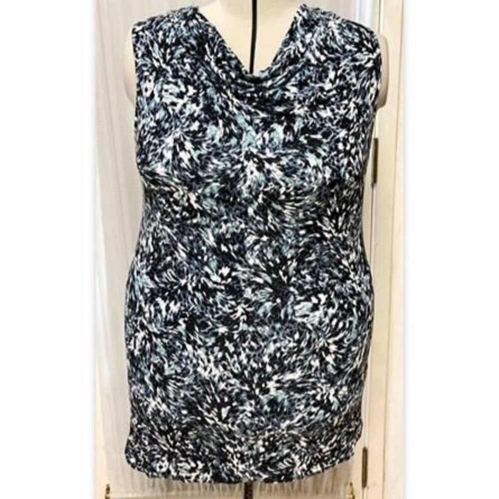 Soma blue white and teal top or mini dress. Size XL